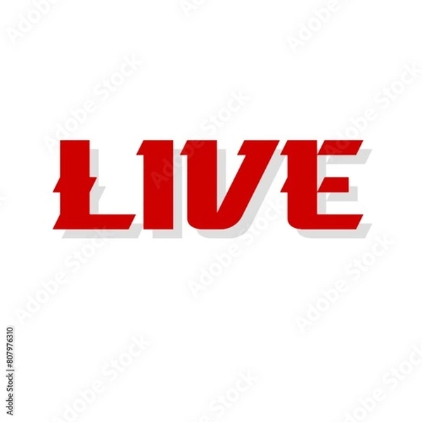 Fototapeta 3D Live text poster art