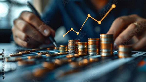 Fototapeta market graphs