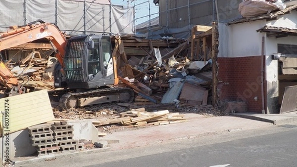 Obraz 民家の解体現場