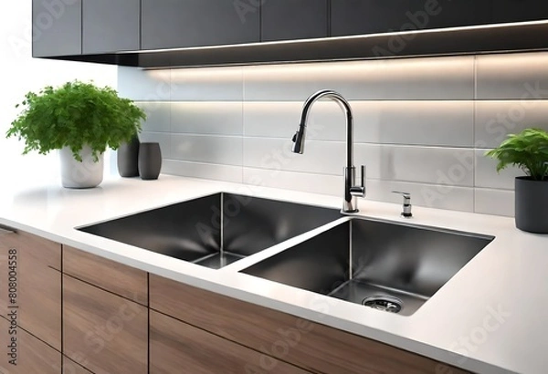 Obraz modern kitchen sink