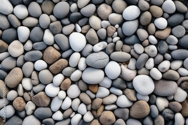 Obraz Assorted Pebbles Creating Natural Textured Surface