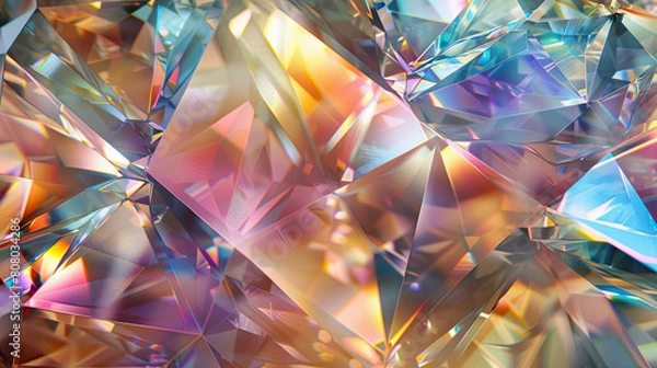 Fototapeta Crystal prism diamond background overlay digital art reflection