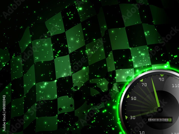 Fototapeta Racing background with speed tachometer..