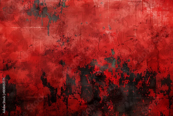Fototapeta Abstract Grunge Texture Background. Red graffiti. Art banner background