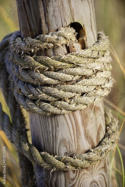 Obraz Słupek z liną