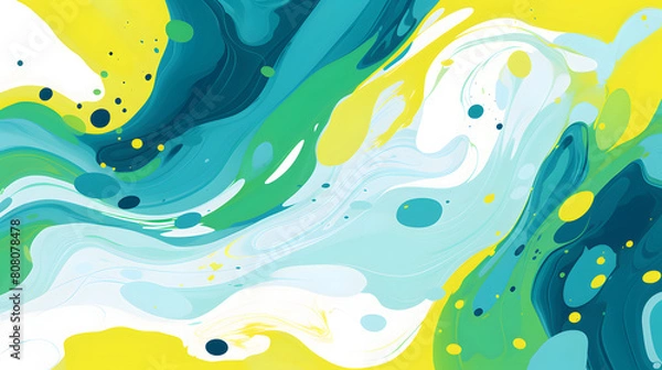 Obraz yellow green blue and white funky texture design abstract geometric pattern graphics poster background