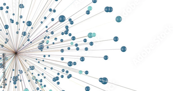 Fototapeta Concept of Network, internet communication. 3d illustration