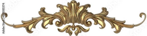 Obraz Luxury golden wall design bas relief element