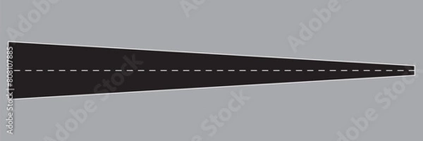 Fototapeta Road icon. Asphalt Road with  White Lines.  Highway road icon. Winding road vector illustration.