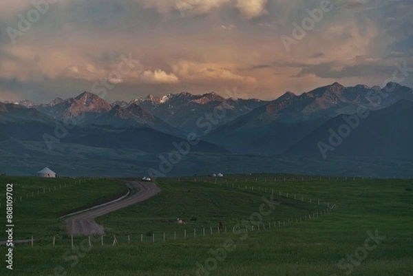 Fototapeta landscape with mountains