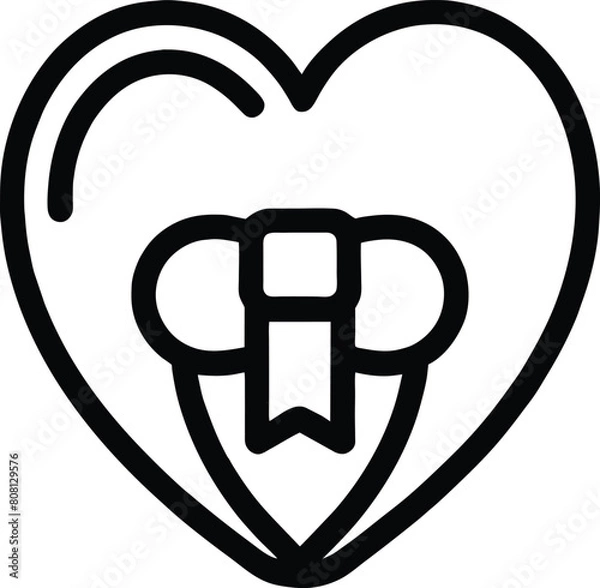 Obraz simple heart uniue vector
