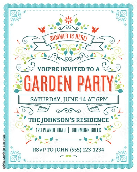 Obraz Garden Party Invitation