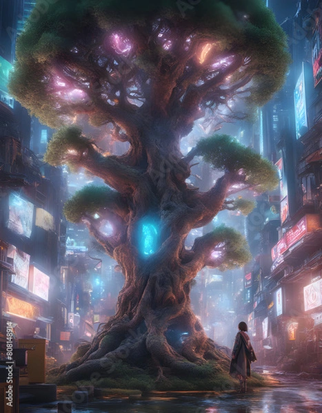 Fototapeta Elf and the World Tree