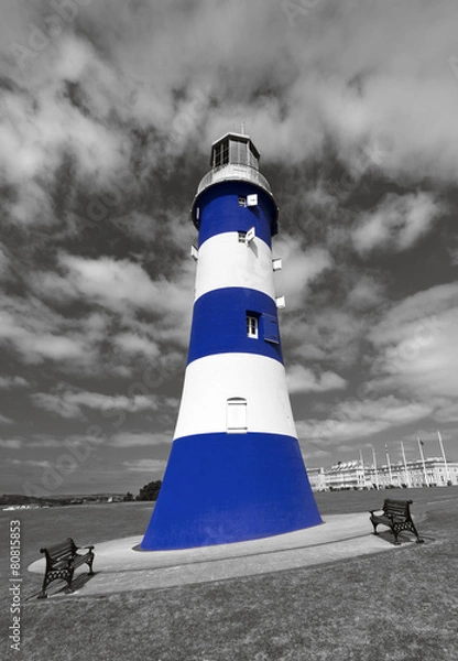 Obraz Lighthouse - White and Blue.