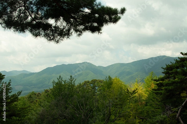 Fototapeta clouds over the mountains