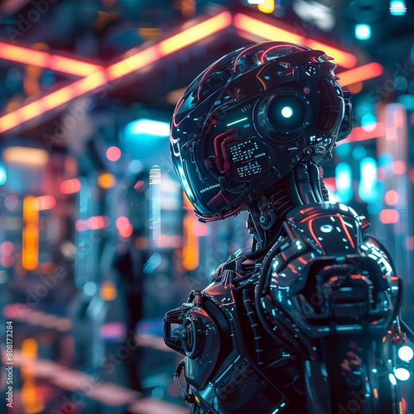 Fototapeta AI in the future futuristic, 8k, ultra HD