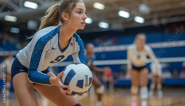 Obraz Volleyball player preparing for a serve