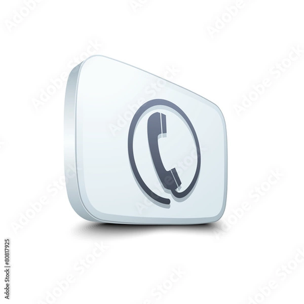 Fototapeta Wire Phone Button