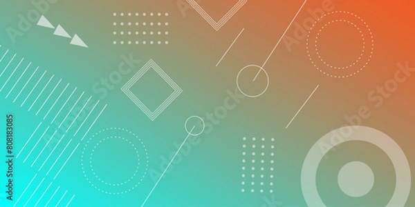 Obraz Geometric shape in gradient color  background