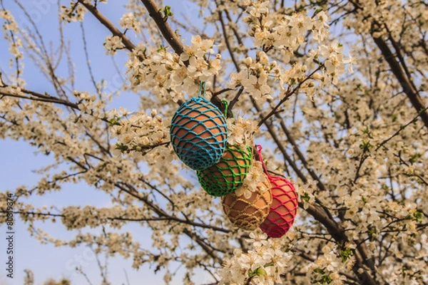 Obraz Easter eggs in a tree