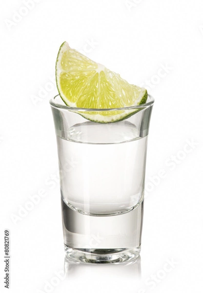 Obraz Ujęcie tequili z wapnem