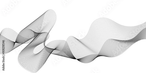 Fototapeta Abstract background with wave and curve line. Curve wave seamless pattern. Vector illustration.
