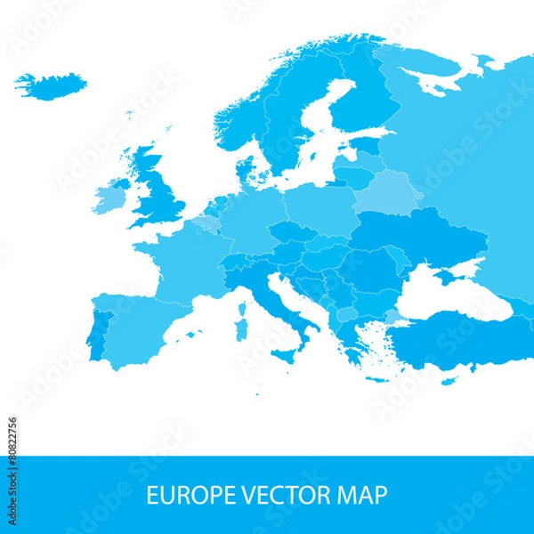 Obraz Mapa polityczna Europy