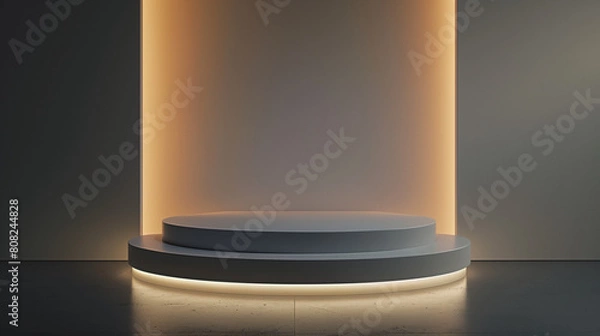 Fototapeta A display podium that exudes elegance and simplicity. Generative AI.