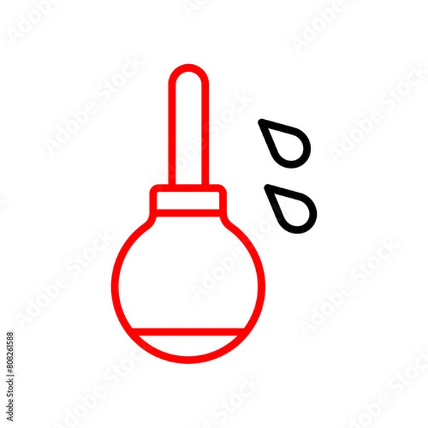 Fototapeta Enema  Vector Line Two Color Icon