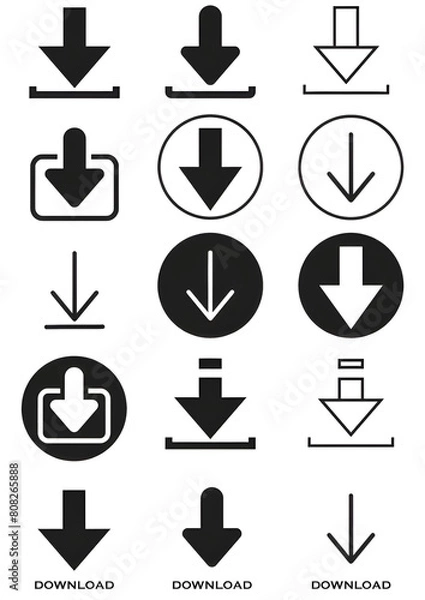 Obraz Downlond icons