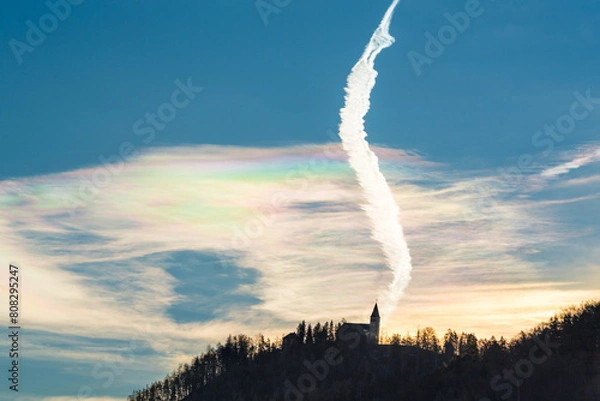 Obraz Regenbogenwolken über dem Lavanttal