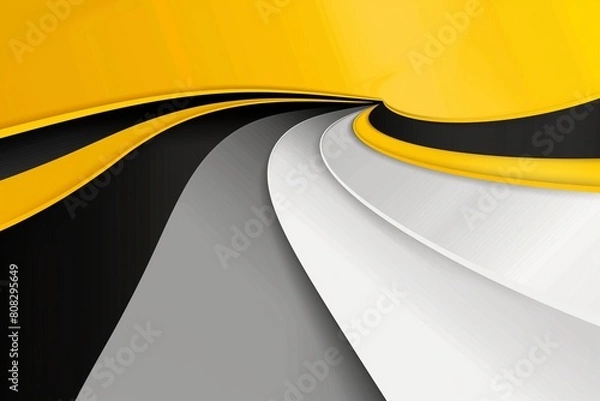 Obraz template corporate concept yellow black grey and white contrast background. Vector graphic design illustration, copy space