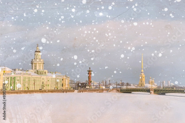 Fototapeta Зима в Санкт-Петербурге