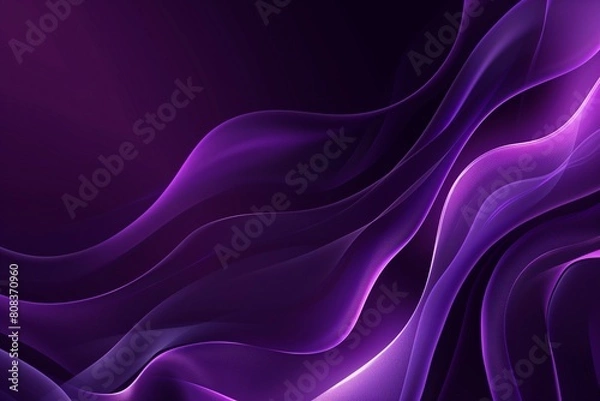 Obraz Fluid poster cover with modern ultraviolet color. Dark purple abstract geometrical template with blend shapes.