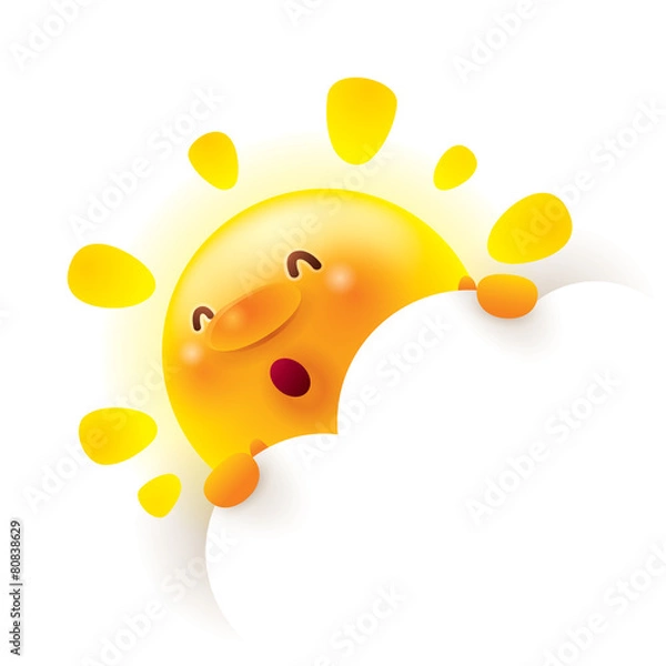 Obraz Summer sun hides behind a cloud