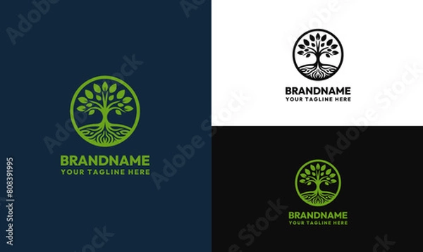 Obraz Green Tree Circle Charity Logo