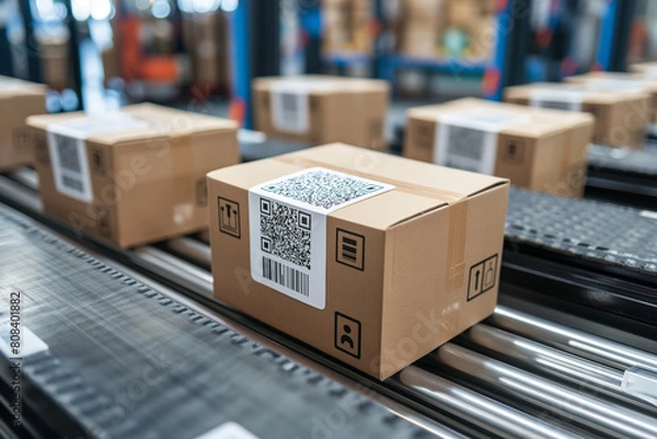 Obraz Automatic logistics management. Generative AI