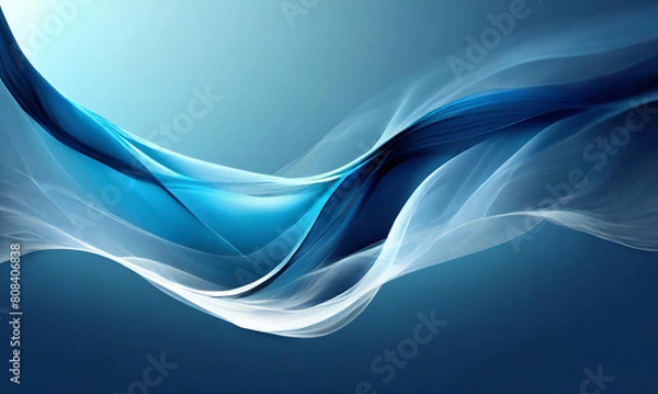 Fototapeta blue abstract swoop swirl with smoke and fog