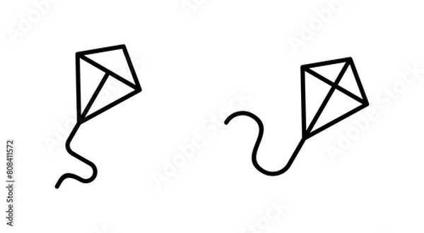 Fototapeta Kite icon set. kite vector icon.