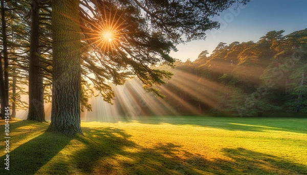 Fototapeta Sun Shining Through Trees