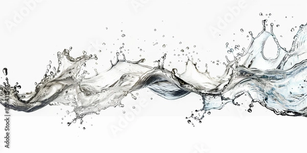 Fototapeta water splash isolated on white