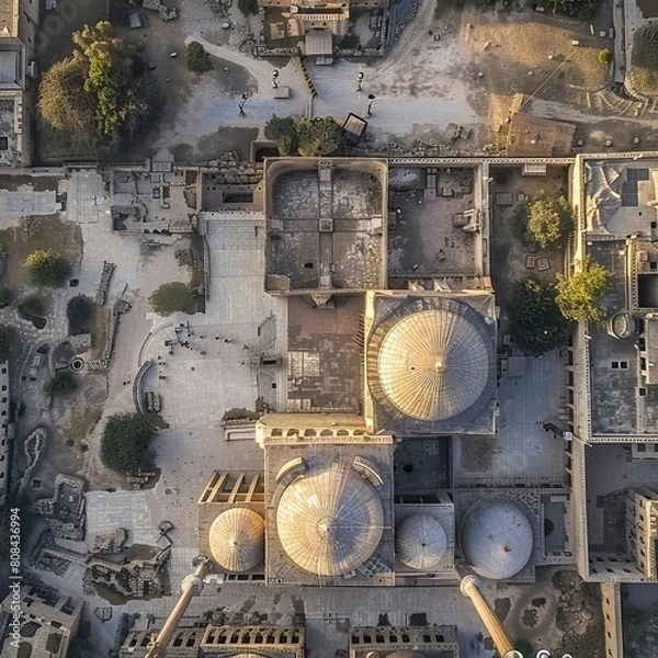 Fototapeta Mosque complex from Birds eyes