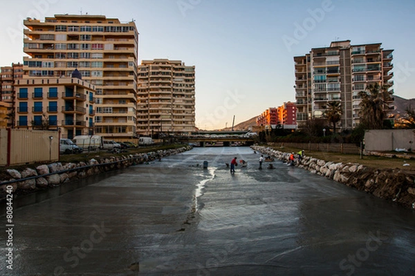 Obraz Cleaning the river