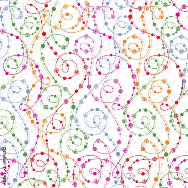 Fototapeta Seamless pattern with curls