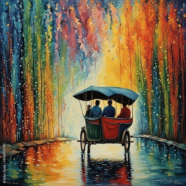 Fototapeta city rickshaw