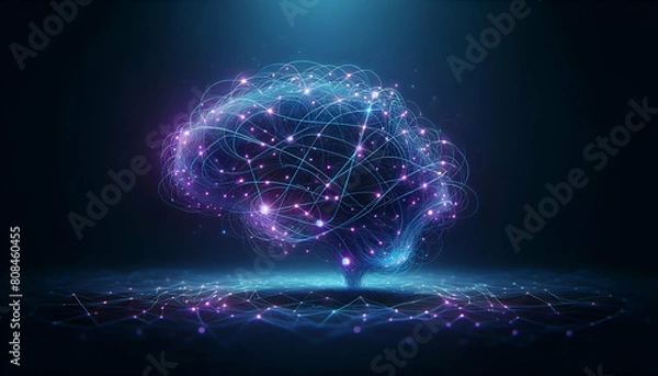 Fototapeta Memory Learning Intellect Mental Digital Artwork Wallpaper HD Generative AI 