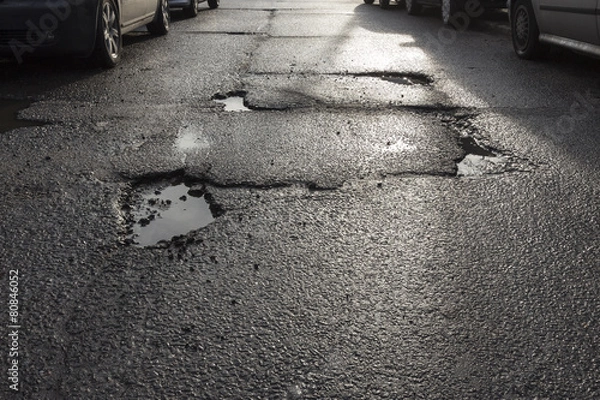 Obraz Dziura w drodze