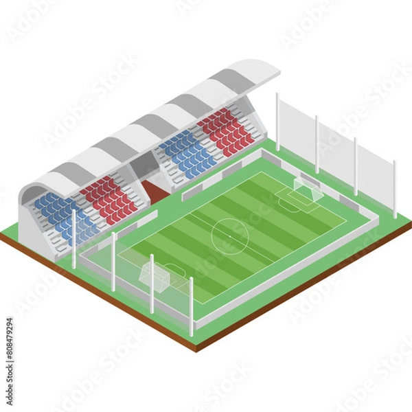 Fototapeta 축구장(경기장+관람석+스포츠+시설물)
