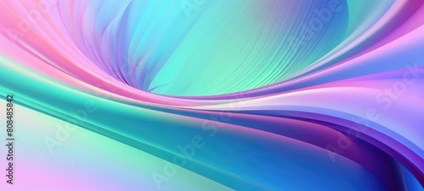 Fototapeta modern curvy waves background with soft green, pink, and blue color background, attractive wallpaper