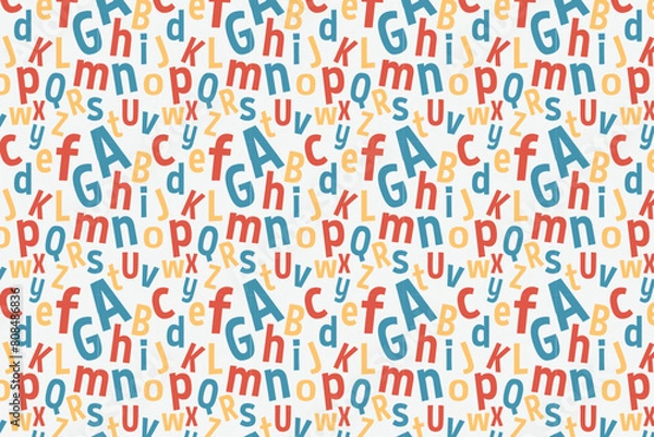 Fototapeta seamless pattern with letters